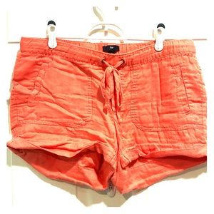 Coral cotton shorts
